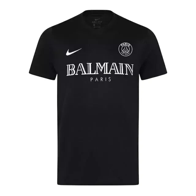 Camisa Paris Saint Germain (PSG) Balmain - Preta Refletiva